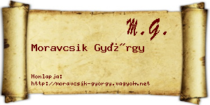 Moravcsik György névjegykártya