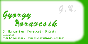 gyorgy moravcsik business card